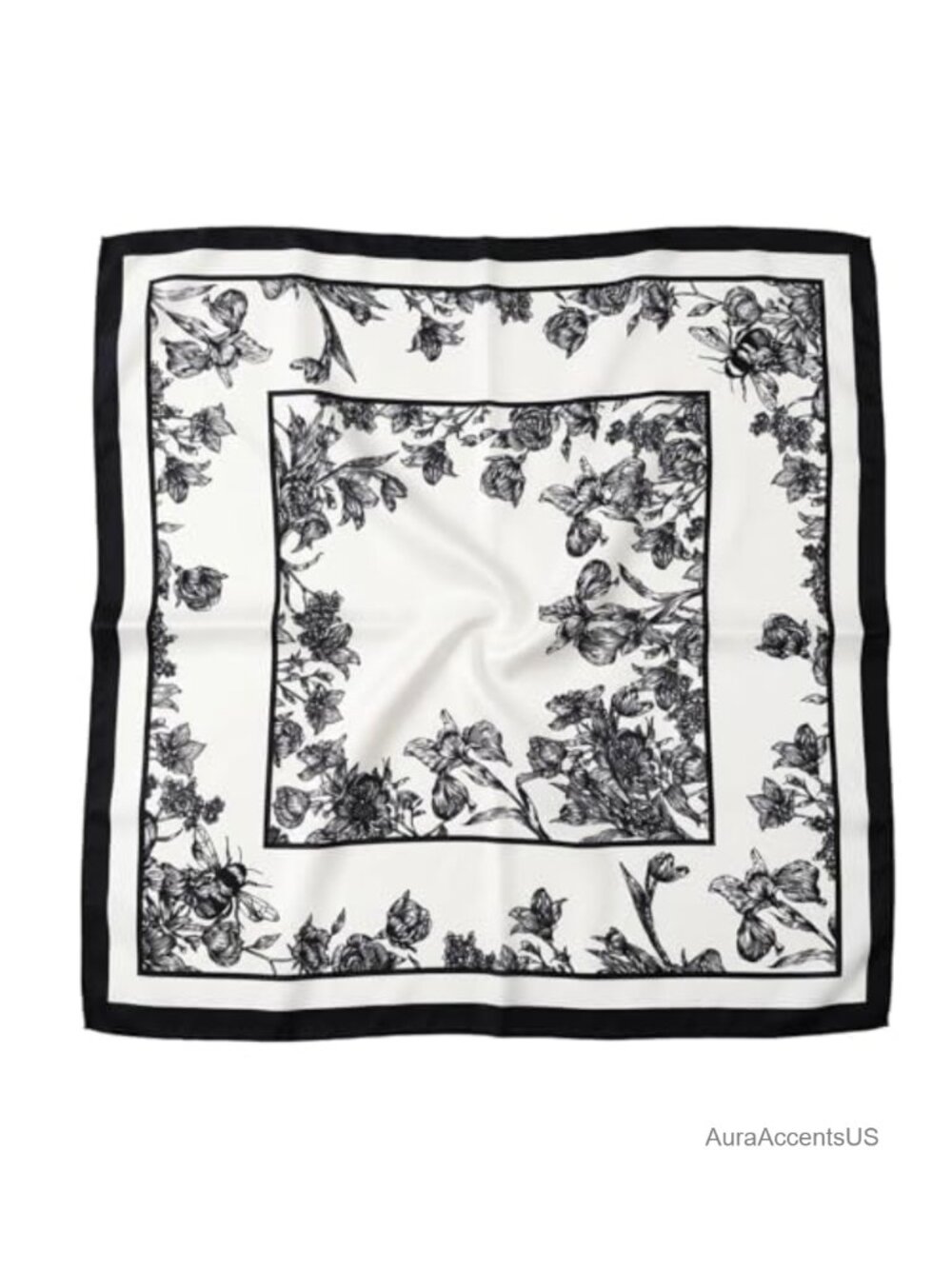 Silk Feel Satin Square Scarf for Women - Head Scarf, Hair Scarf, Neck Scarf